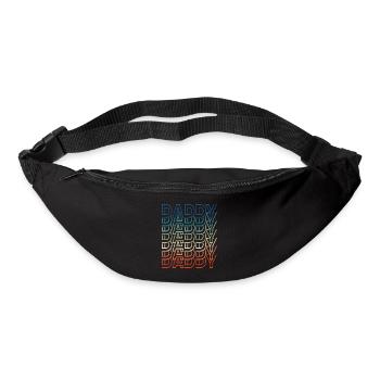 Papa Rétro Vintage Fête des Pères - Sac banane - noir - Devant