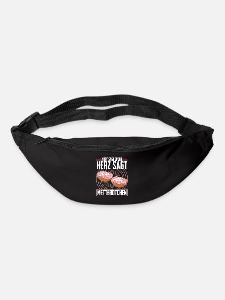 Hackfleisch Mett Mettbrötchen - Gürteltasche - Schwarz