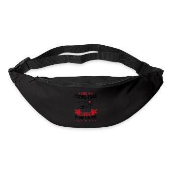 Papi & Petite Fille Grand Père Papy Cadeau - Sac banane - noir - Devant