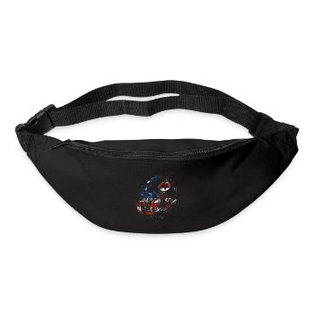 American Football Helmet Grunge Splash USA Flag - Bum bag - black - Front