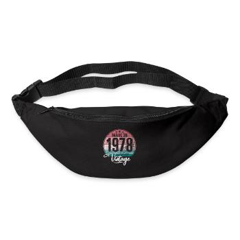Millésime Fabriqué en 1978 Année de naissance 1978 Anniversaire - Sac banane - noir - Devant