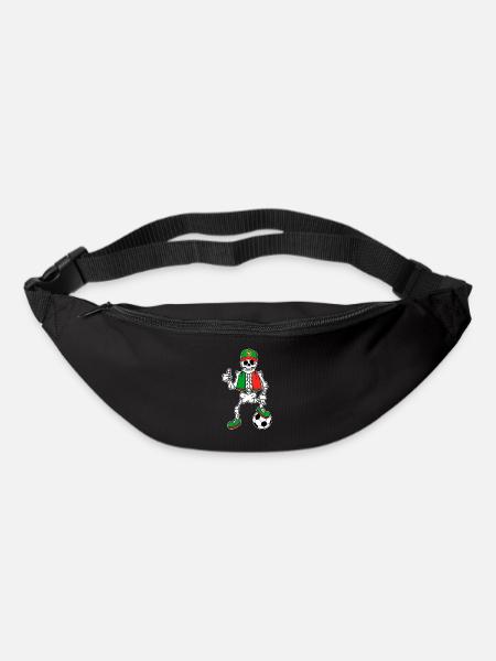 Skeleton football fan Portugal - Sac banane - noir