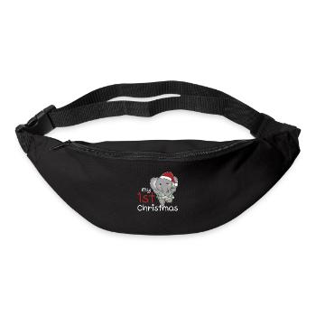 Elephant Christmas Elephant my 1st Christmas - Bum bag - black - Front