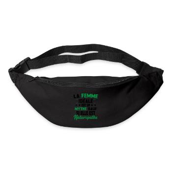 La femme idéale est un mythe sauf naturopathe - Sac banane - noir - Devant