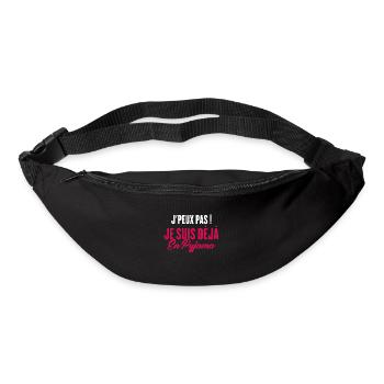 J'peux pas Je suis déjà en Pyjama - Sac banane - noir - Devant