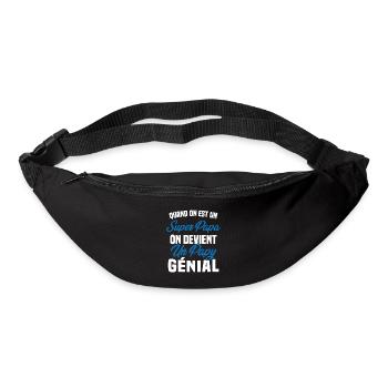 Quand On Est Super Papa On Devient Papy Génial - Sac banane - noir - Devant