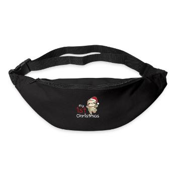 Sloth Christmas Sloths my 1st Christmas - Bum bag - black - Front