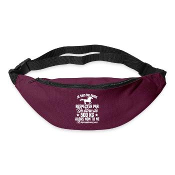 Cadeau Humour Cheval - Citation Cheval Cadeau - Sac banane - bordeaux  - Devant