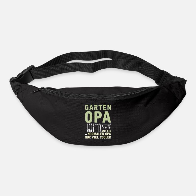 Lustiger Gärtner Spruch Garten Opa - Gürteltasche - Schwarz