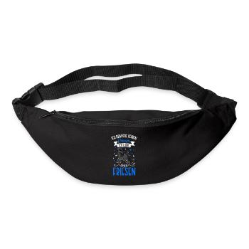 Ich brauche keinen Prinzen - Friesen - Gürteltasche - Schwarz - Vorne