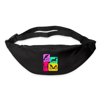 Kutsche Pferdekutsche retro Kutscher - Gürteltasche - Schwarz - Vorne