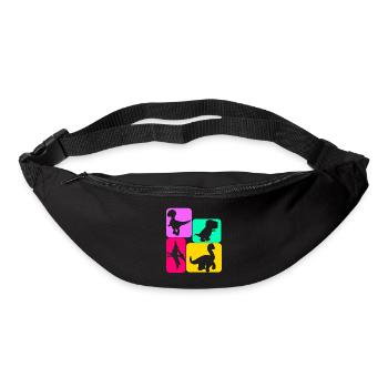 Dinos kleine Dinosaurier Dinosaur - Gürteltasche - Schwarz - Vorne
