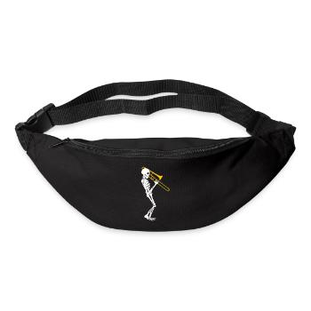 Posaune Skelett Posaunist Posaunen - Gürteltasche - Schwarz - Vorne
