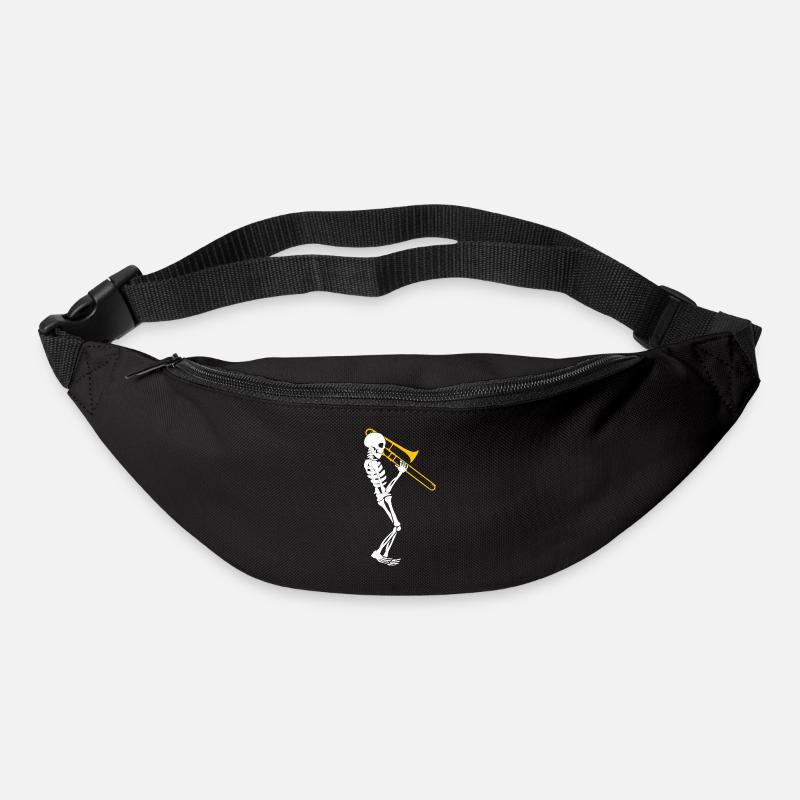 Posaune Skelett Posaunist Posaunen - Gürteltasche - Schwarz