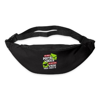Postier, postier, facteur - Sac banane - noir - Devant