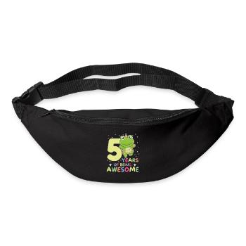 Grenouille pour 5e anniversaire Enfants de cinq ans - Sac banane - noir - Devant