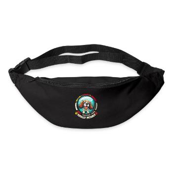 Dog Cartoon Cocker Spaniel pour les amoureux des chiens - Sac banane - noir - Devant