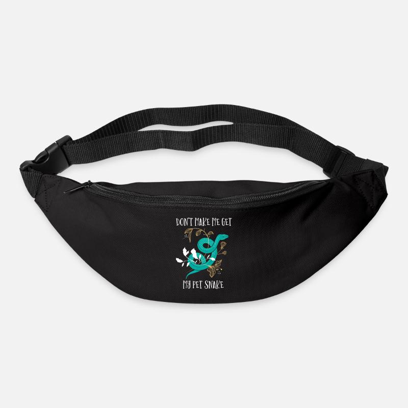 Schlange, Reptil - Schlangen - Gürteltasche - Schwarz
