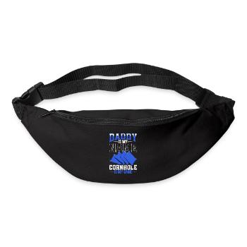 My name is Papa and my game is Cornhole - Bum bag - black - Front