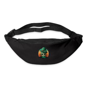 Sunset Sugar Skull Wearing A Hat St Patrick"s Day - Bum bag - black - Front