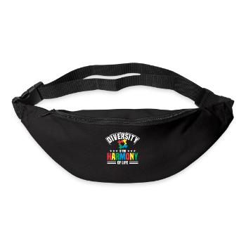 Autism Awareness Month Puzzle Music Heart - Bum bag - black - Front