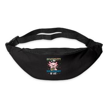 Autism Awareness Month Puzzle Music Axolotl - Bum bag - black - Front