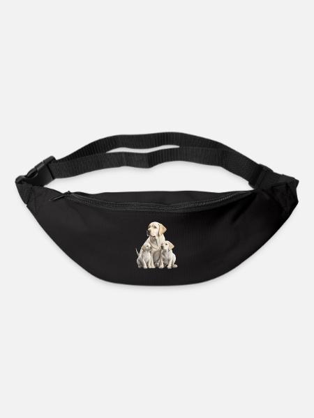 Labrador Familie - Gürteltasche - Schwarz