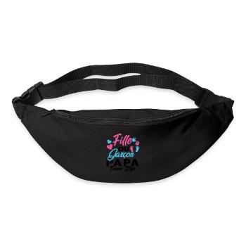 Fille ou Garçon PapaT'aime déjà Annonce Futur Papa - Sac banane - noir - Devant