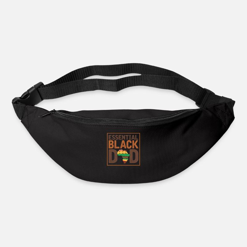Schwarzer Papa Männer Afro Afrikanische Wurzeln - Gürteltasche - Schwarz
