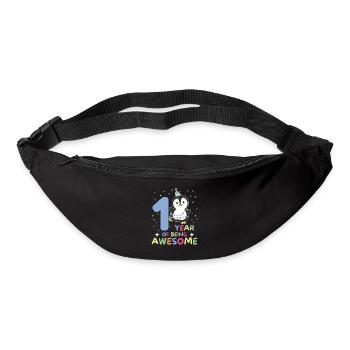 Penguin for the 1st birthday for children one year old - Bum bag - black - Front