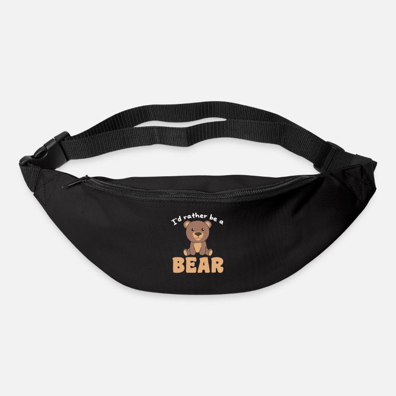 Ich wäre lieber eine Bär - süßer Bär - Gürteltasche - Schwarz