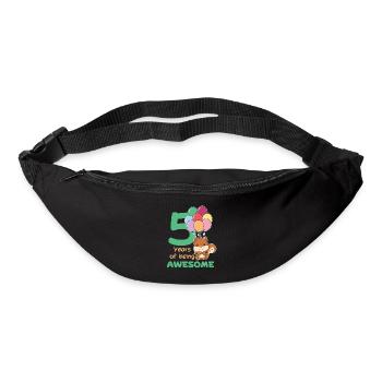 Squirrel for 5th birthday children five years - Bum bag - black - Front