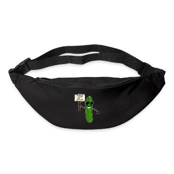 Gurke mit Sonnenbrille Gurken - Gürteltasche - Schwarz - Vorne