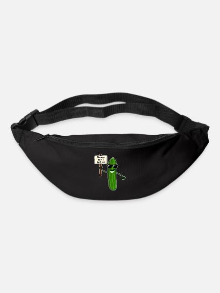 Gurke mit Sonnenbrille Gurken - Gürteltasche - Schwarz