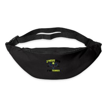 J'Peux Pas J'Ai Tennis Sport Cadeau Humoristique - Sac banane - noir - Devant