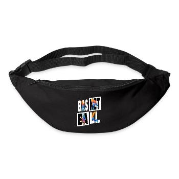 Basketball Basketballspieler Spieler Vintage Bunt - Gürteltasche - Schwarz - Vorne