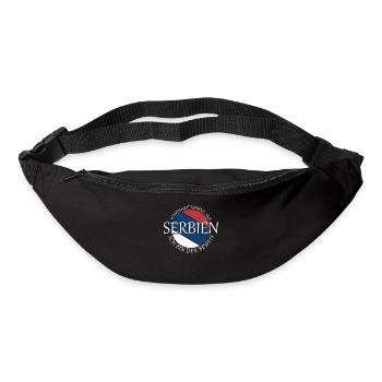 serbische Flagge Serbien Serbe - Gürteltasche - Schwarz - Vorne
