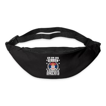 Serbien Spruch serbische Flagge - Gürteltasche - Schwarz - Vorne