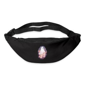 Halloween Groovy Ghost Hippie Fleurs Vintage - Sac banane - noir - Devant