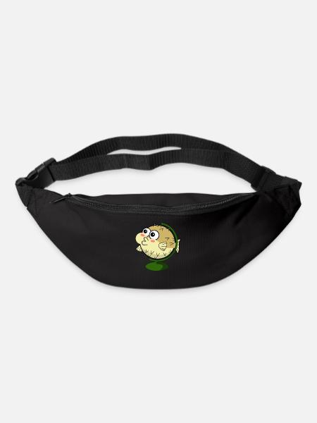 Funny puffer fish - Bum bag - black