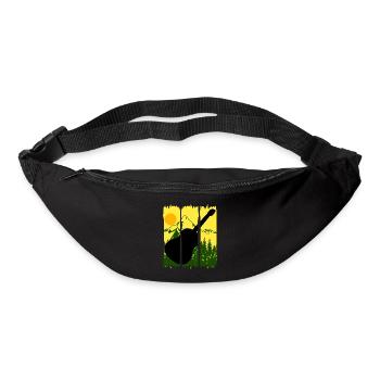 Guitar Nature Hiking Music Guitarist - Bum bag - black - Front