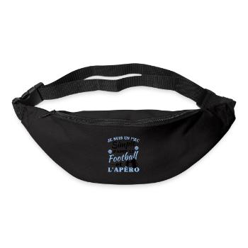 Un mec simple, football et apéro - Sac banane - noir - Devant