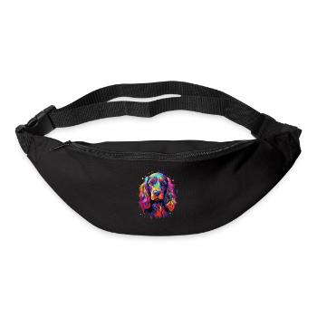 Wasserfarben Farbenfroher English Cocker Spaniel - Gürteltasche - Schwarz - Vorne