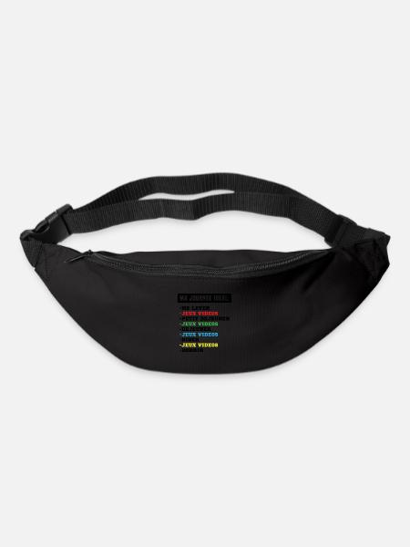 geek ma journée idéale idée cadeau gamer homme - Sac banane - noir