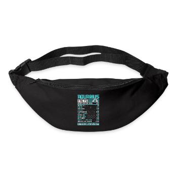Wassermann Astrologie Geburtszeichen Horoskop - Gürteltasche - Schwarz - Vorne