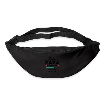 Homme Papa Bébé Futur Papa En fevrier - Sac banane - noir - Devant
