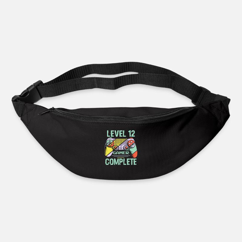 Level 12 Complete 12 Years Gamer Level 12 Complete - Gürteltasche - Schwarz