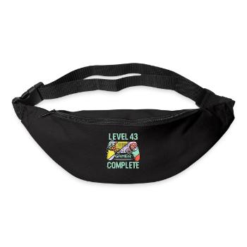 Level 43 Abschließen 43 Jahre alter Spieler Level 43 Abgeschlossen - Gürteltasche - Schwarz - Vorne