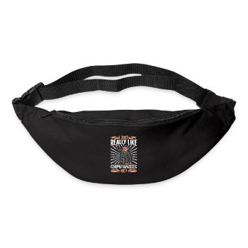 Ich liebe Schimpansen - Schimpanse - Gürteltasche - Schwarz - Vorne