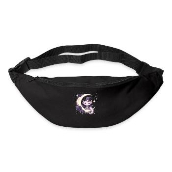 Kawaii gothique Axolotl couleurs Pastel gothique gothique - Sac banane - noir - Devant